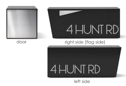 Anthony - Aluminum post mounted modern and contemporary mailbox