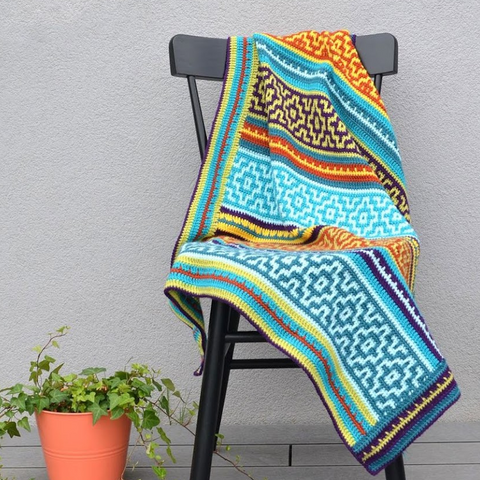 Nya Mosaic Blanket by Lilla Bjorn Crochet