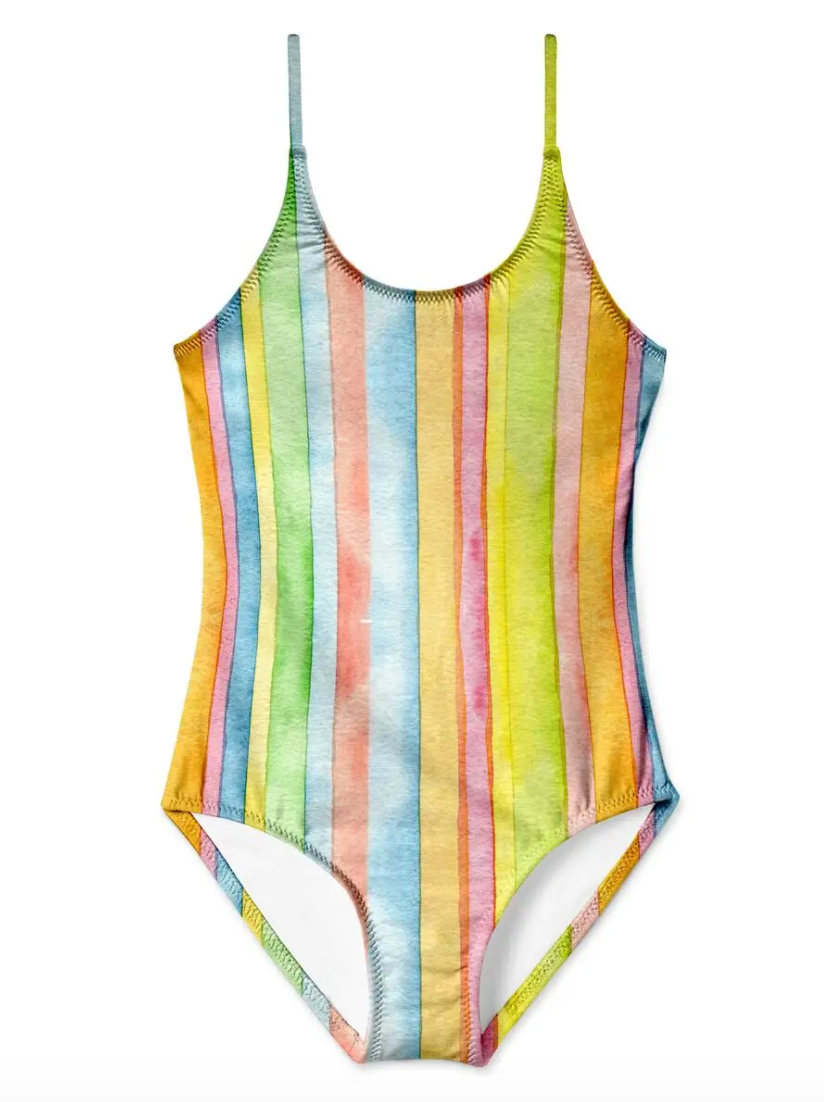 Stella Cove Stripe Day at the Beach Strap Swimsuit - ON SALE – Little ...