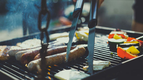 Grilling Bratwurst Sausages