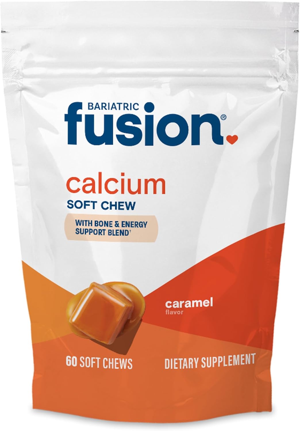 Bariatric Fusion Calcium Citrate & Energy Caramel Soft Chew 60 Count