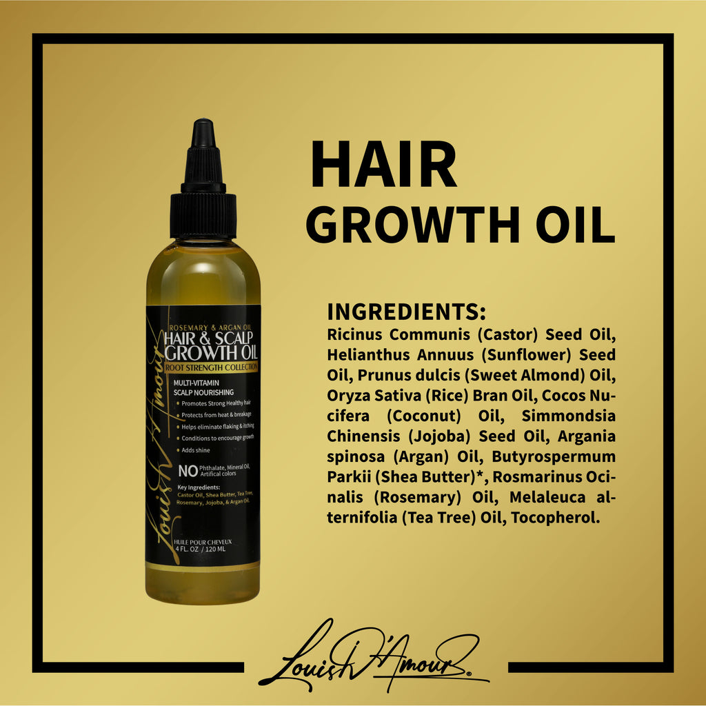Hair Growth Oil- Rosemary & Argan Oil – Louis D'amour