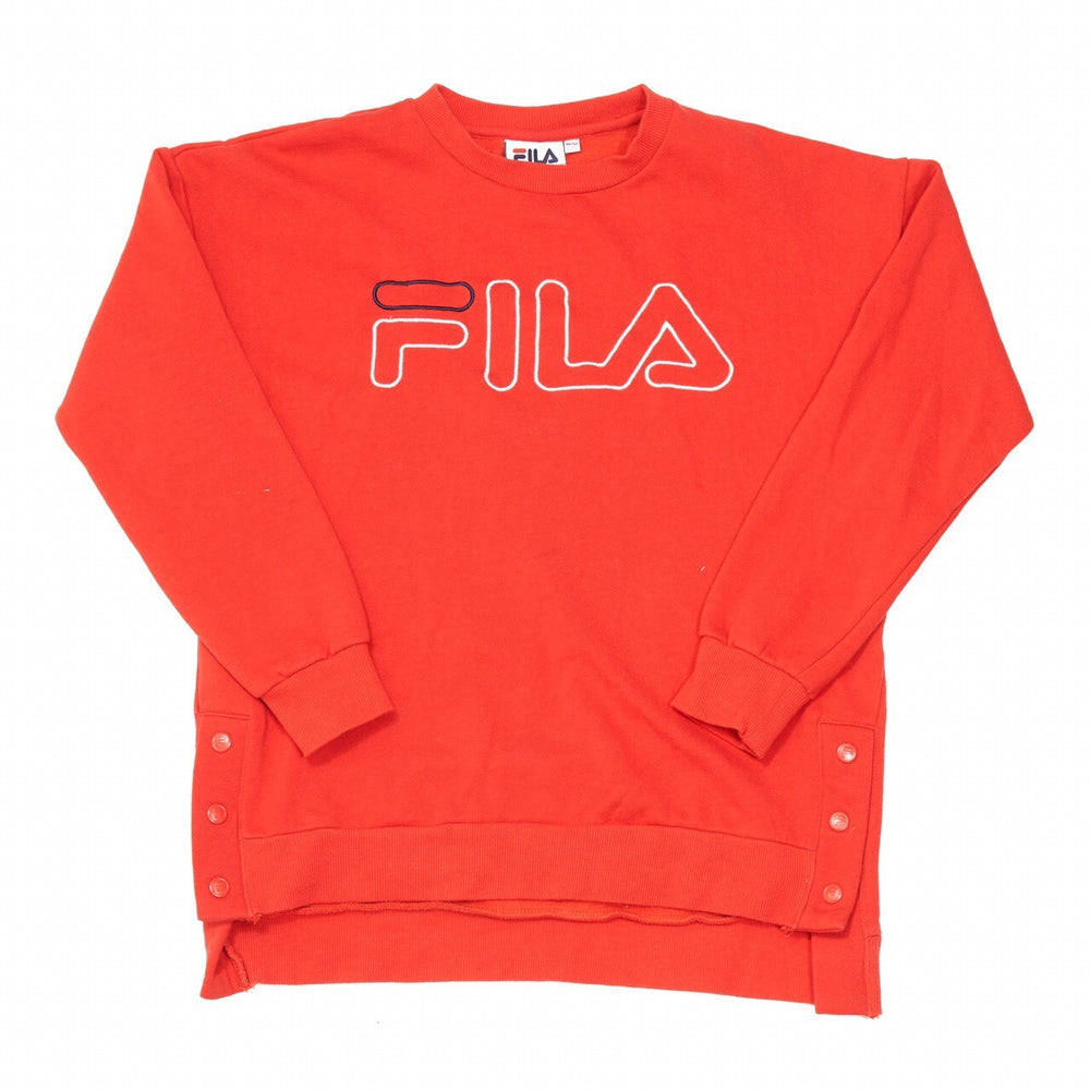 Vintage Fila Sweatshirt Red Medium