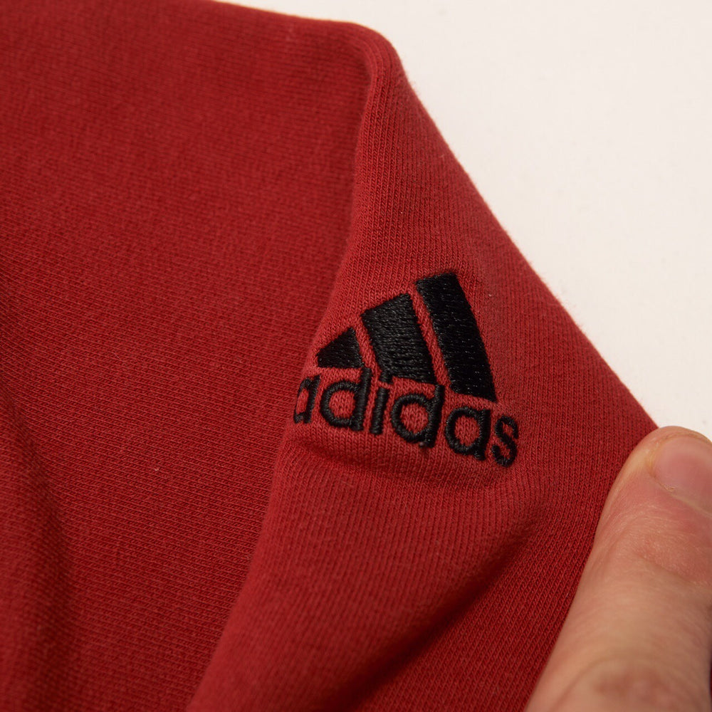 Vintage Adidas Sweatshirt Red Large