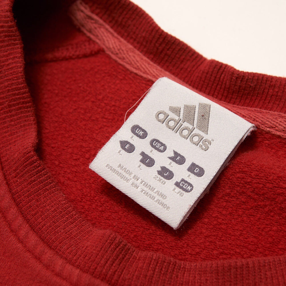 Vintage Adidas Sweatshirt Red Large