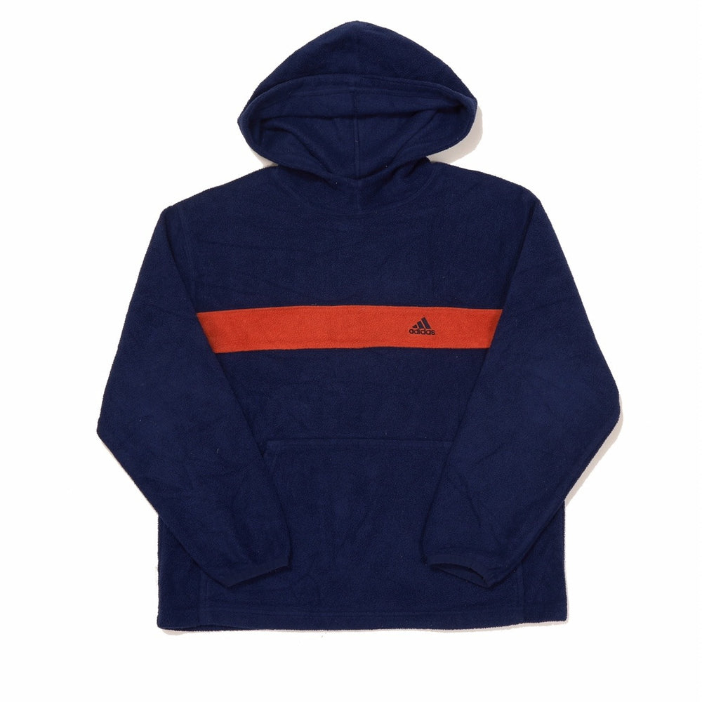 Vintage Adidas Fleece Hoodie Navy XS