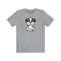 Terrier meditating in lotus pose - Unisex T-Shirt - Double sided - Something Woo
