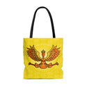 Phoenix meditating in lotus pose - Yellow Tote Bag - Something Woo