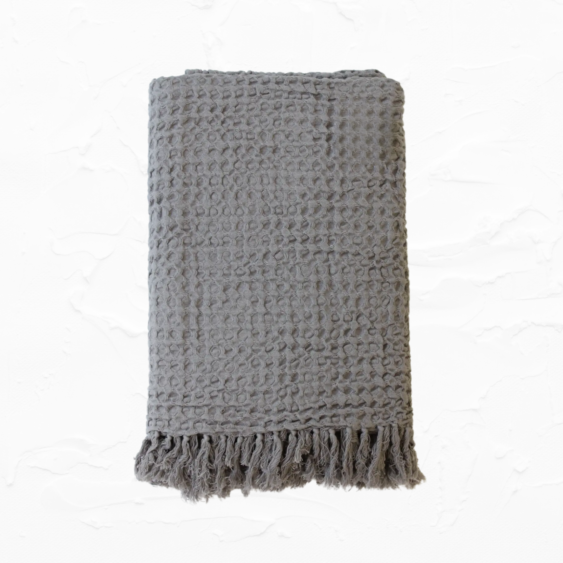 Buy Grey Woven Cotton Throw at 20% OFF Online