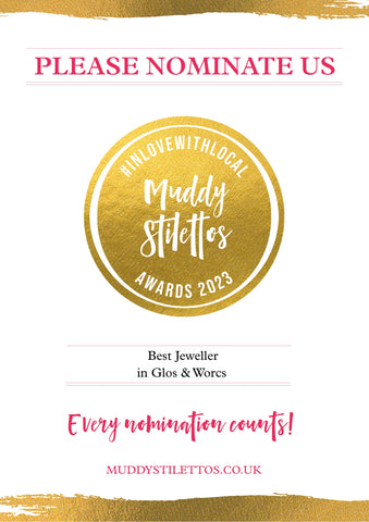 muddy stilettos award for best jeweller Gloucester