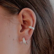 Load image into Gallery viewer, snake skin hoop earrings sterling silver-lucy ashton jewellery
