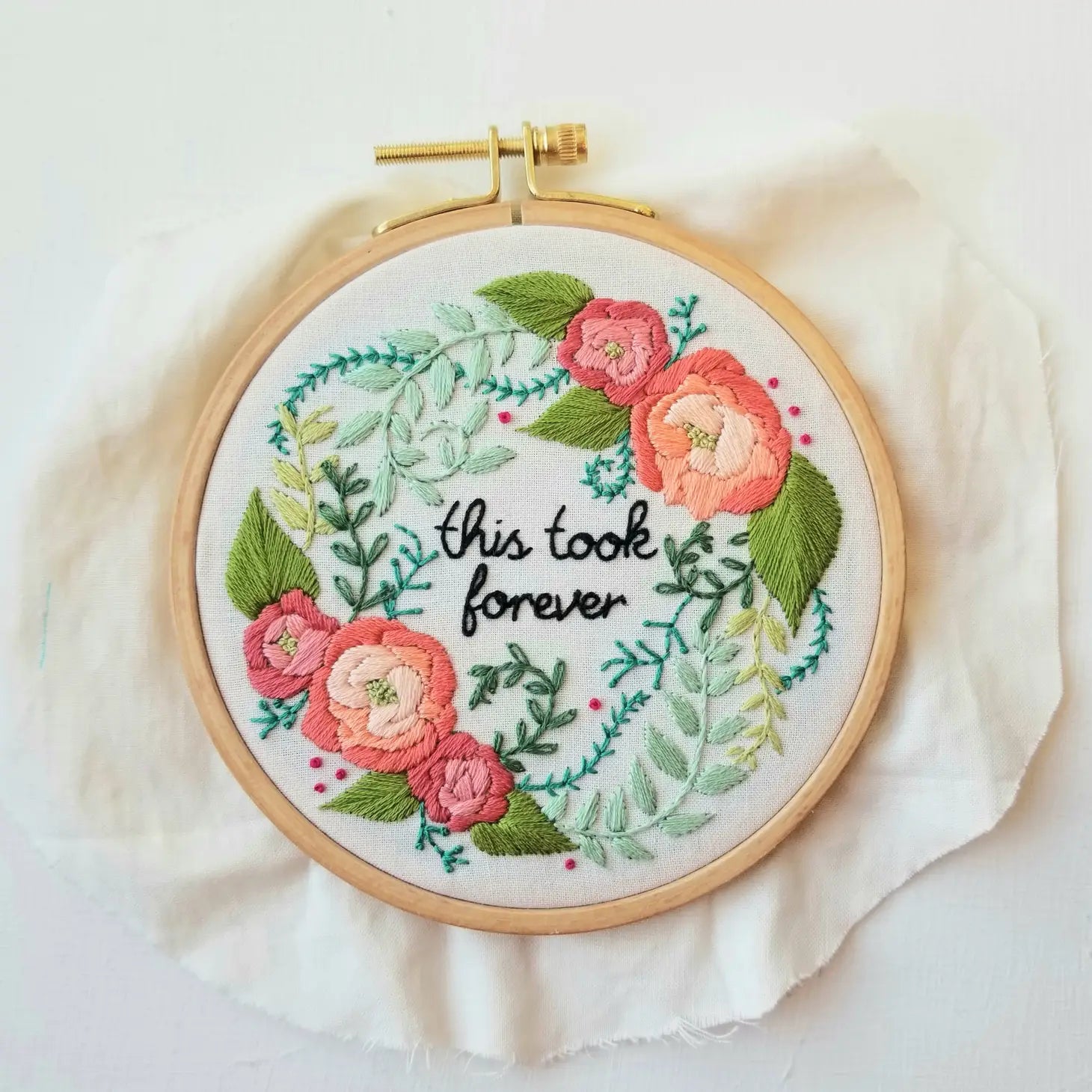 Delicate Roses Beginner Embroidery Kit – Freedom Floral