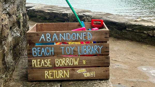 the abandoned beach toy library at Readymoney Cove