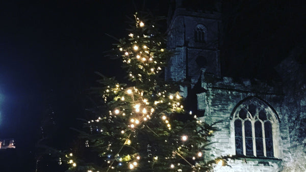 Christmas in Fowey, Christmas tree outside the church