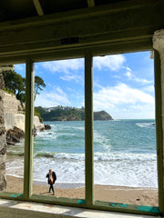 The shelter at Readymoney Cove, Fowey