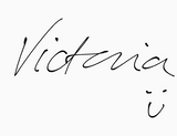 Victoria's handwritten signature