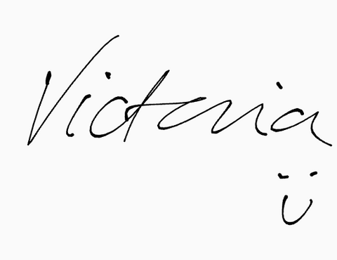 Victoria's signature