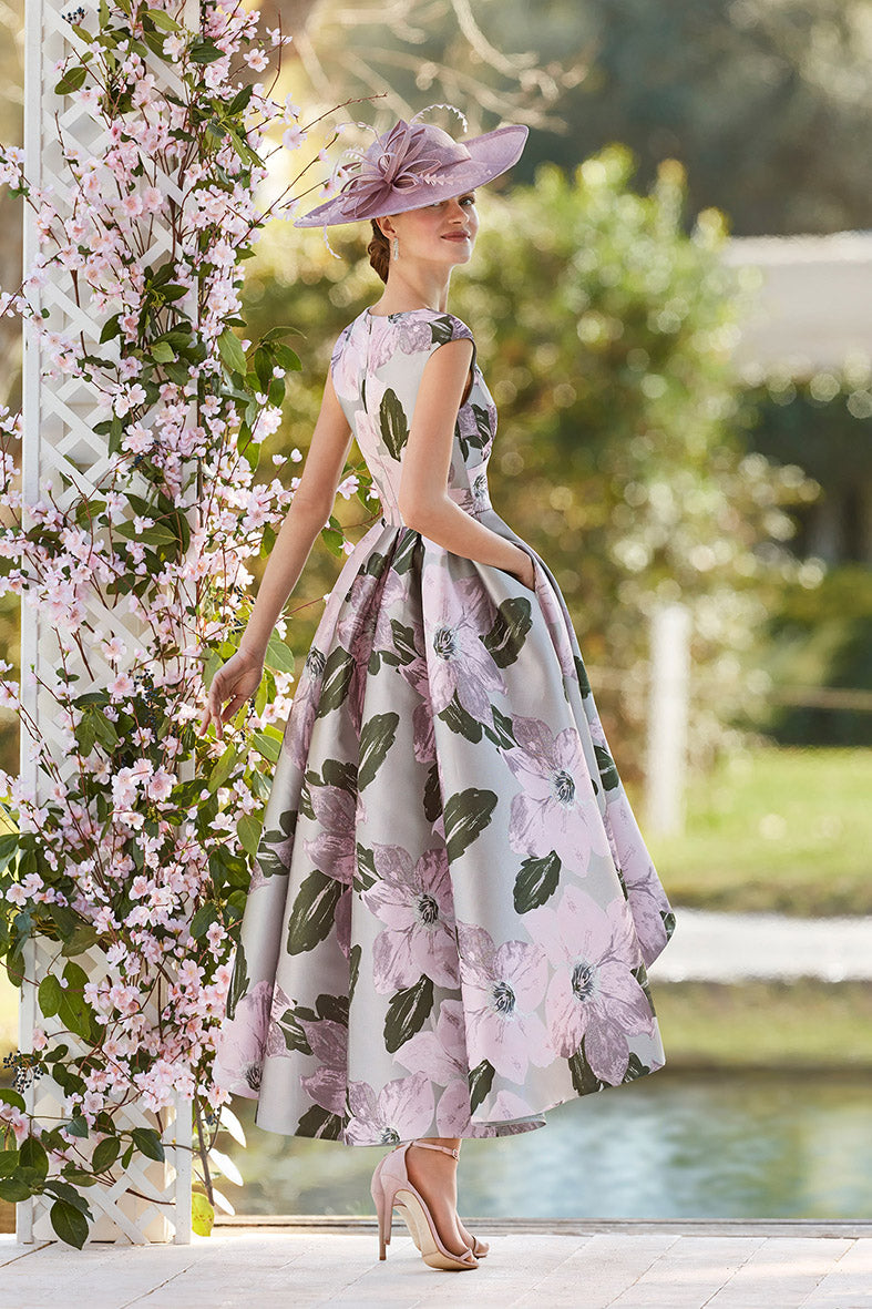 Rosa Clará 5G1B9 Pink Floral Dress – The Rose Wardrobe