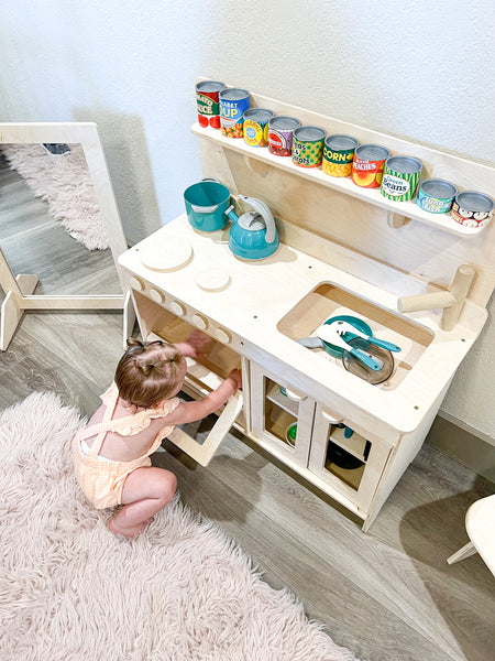 HEATHER - Adjustable Montessori Mirror - Toddler Mirror - Wood Floor M–  Bush Acres