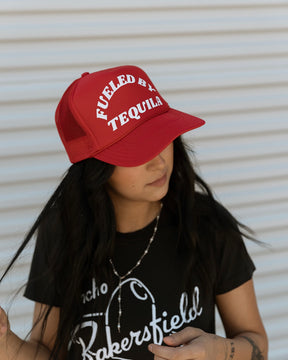 Fueled by Tequila Trucker Hat (Red)