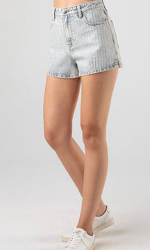 RHINESTONE STRIPE SHORTS