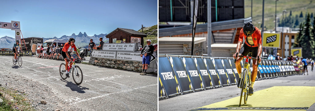 Arrivée de l'étape du tour avec un équipement Matchy