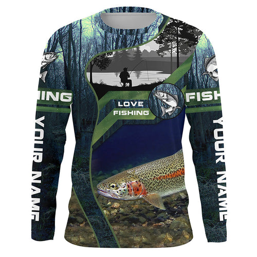 Trout Master Rainbow Trout Custom Long Sleeve Performance Fishing Shir –  FishingAmz