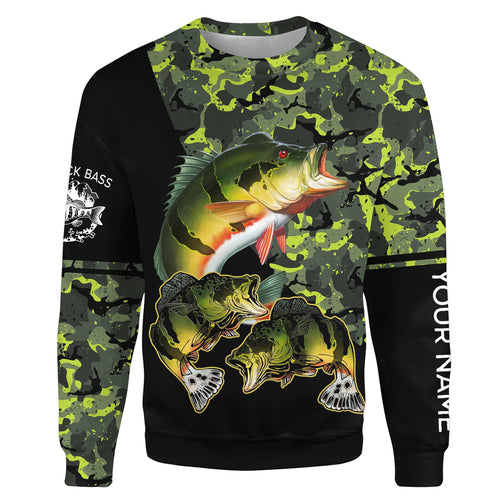 Largemouth bass fishing tree camouflage fishing clothing Customize