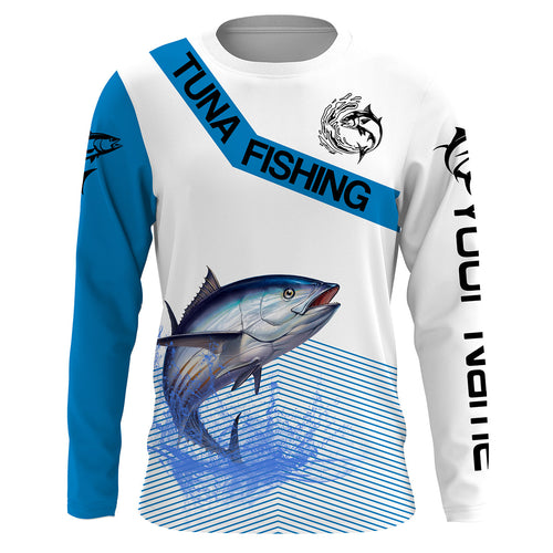 Yellowfin Tuna Fishing Custom Long Sleeve Fishing Shirts, Tuna Fishing Jerseys TTS0031 Long Sleeves UPF / 4XL