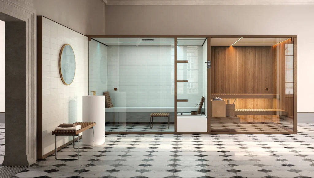 effe 義大利進口衛浴以打造出整合蒸氣室、烤箱與淋浴間的全方位衛浴空間著名。