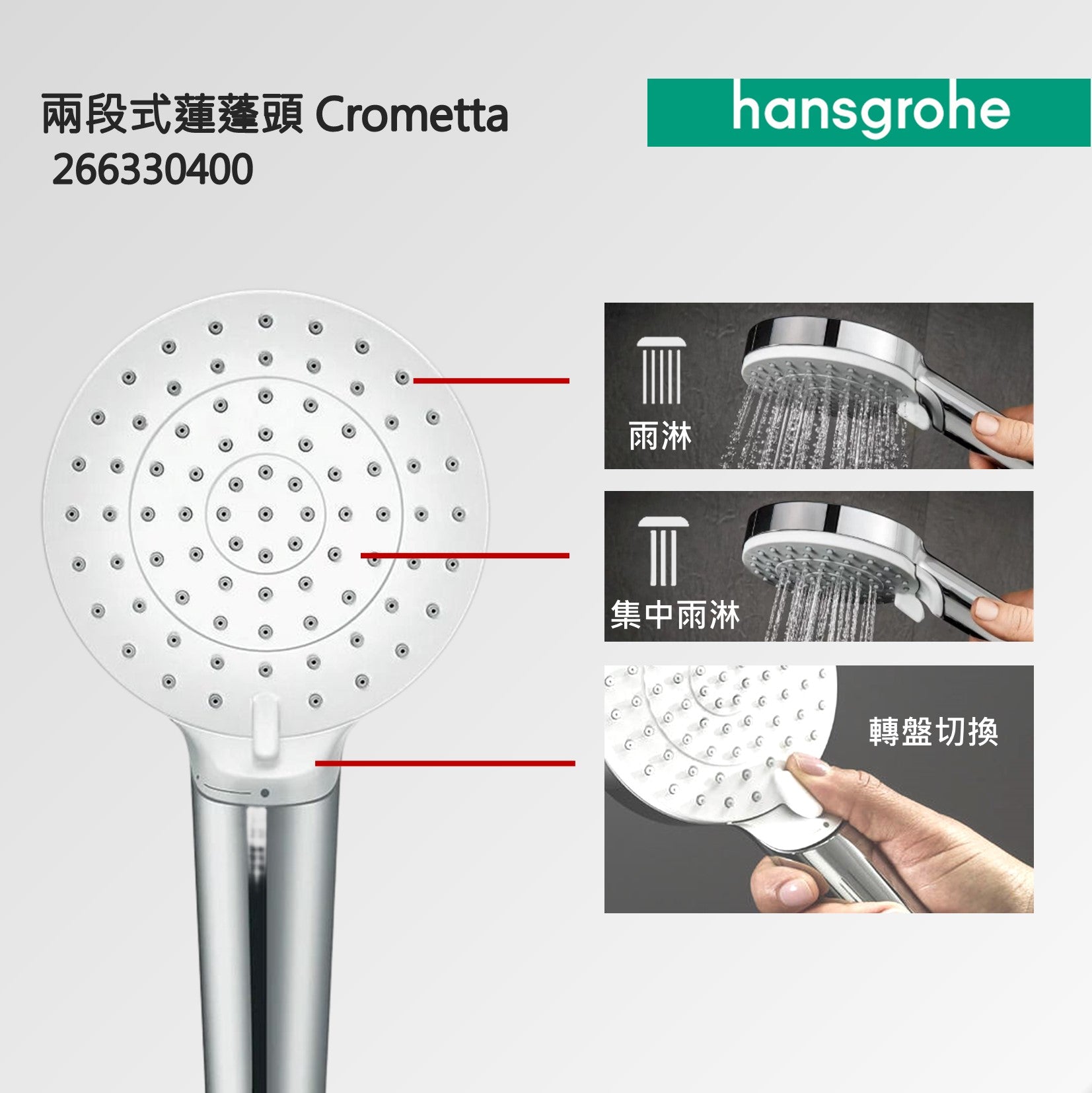 hansgrohe_蓮蓬頭_兩段出水_26330400