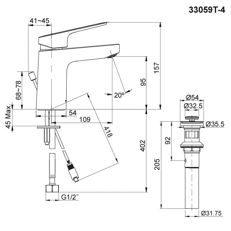 KOHLER_Accliv_臉盆龍頭_K-33059T-4-CP