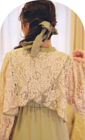 サイズフリーサイズidem lace bolero omekashi dress