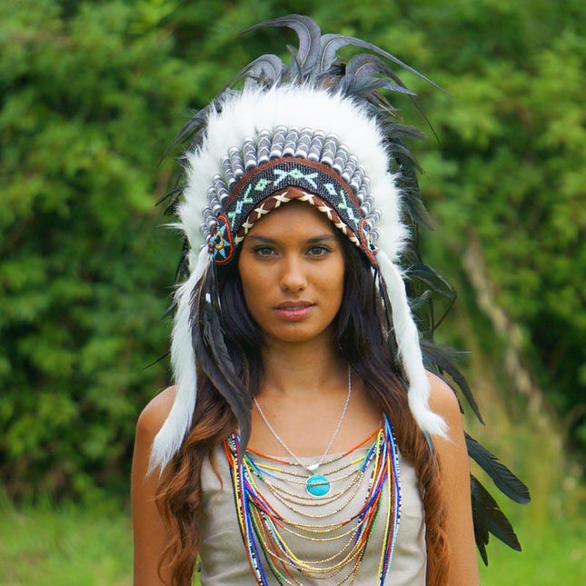 Black Indian Headdress - 95cm – Indian Headdress - Novum Crafts