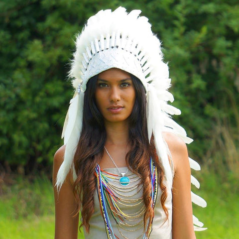 Turquoise Native American Headdress - 75cm - Indian Headdress - Novum ...