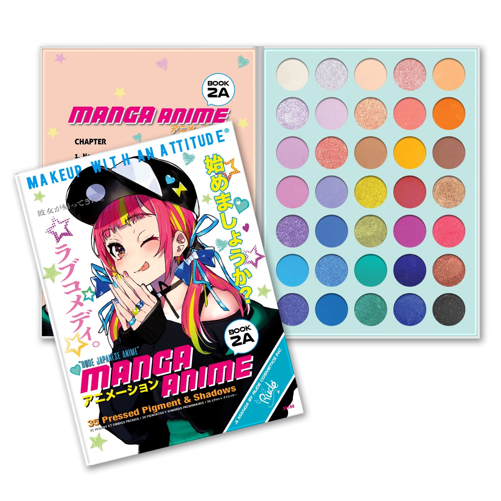 Rude Cosmetics Palette  Manga Anime Eye Shadow Palette Review Mini  Tutorial  YouTube