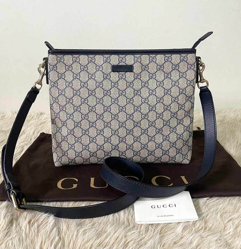 gucci canvas sling bag