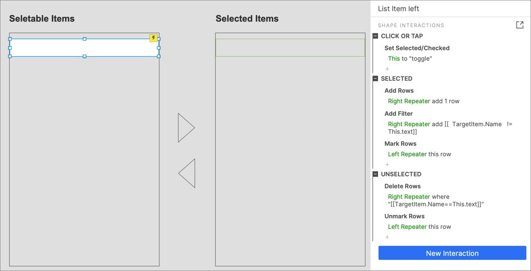 Left repeater settings