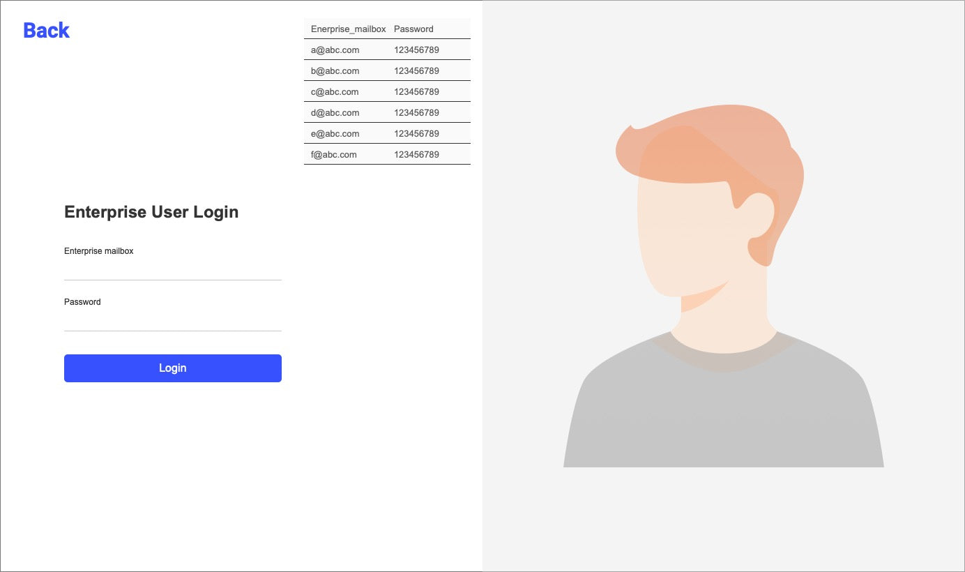 Enterprise user login