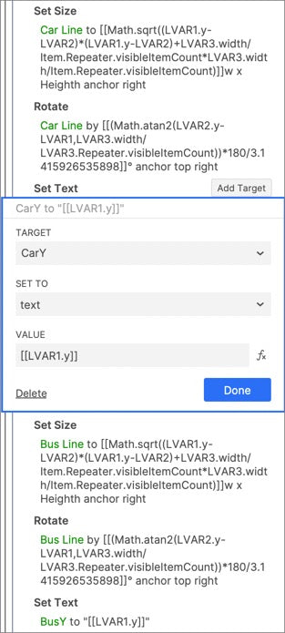 Save y value of dot