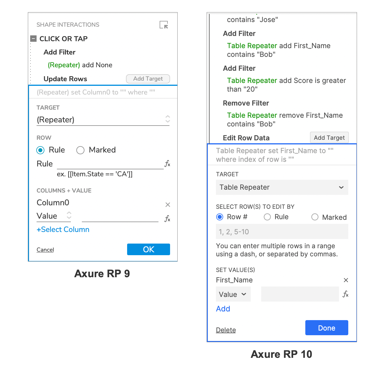 Upadate data by rows