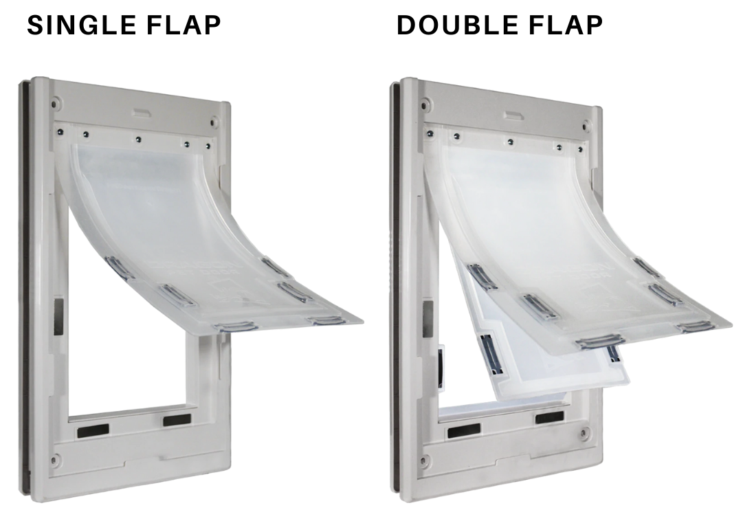 single vs double flap dragon door