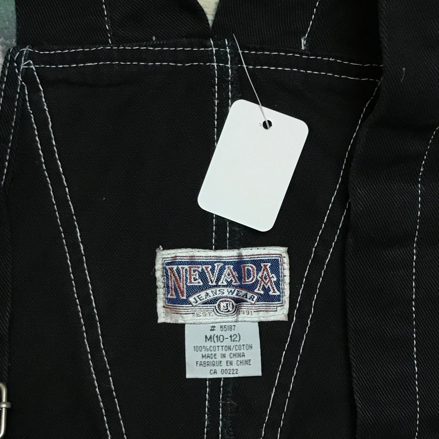 1990s/2000s Nevada Jeanswear Black Denim Overalls Size 32x30