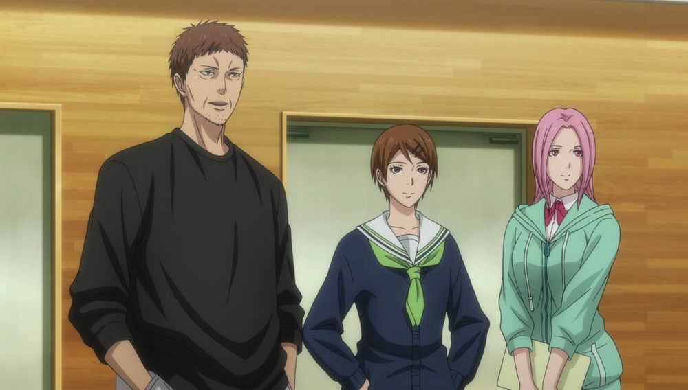 Kagetora, Riko et Momoi supervisant Vorpal Swords