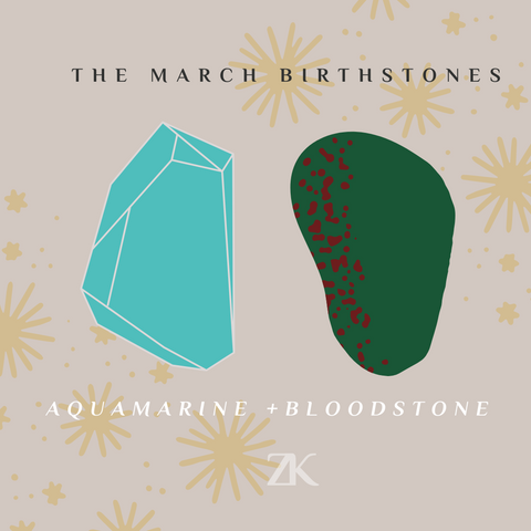Graphic showing digital versions of aquamarine and bloodstone.