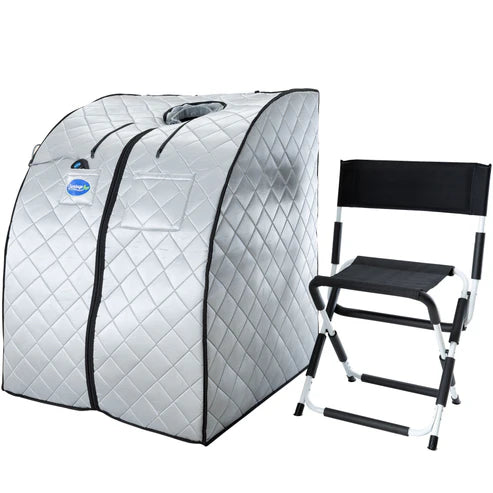 Large Portable Low EMF Negative Ion Indoor Sauna with Chair and Heated Footpad