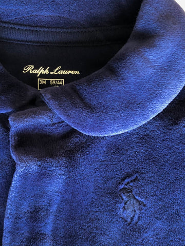 Enterito Polo Ralph Lauren Bebé Niño Plush Azul Marino