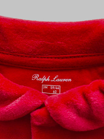 Enterito Polo Ralph Lauren Bebé Niño Plush Rojo