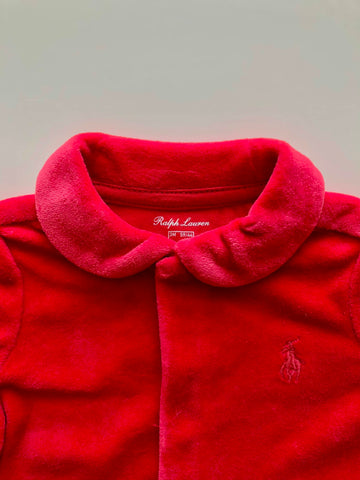 Enterito Polo Ralph Lauren Bebé Niño Plush Rojo