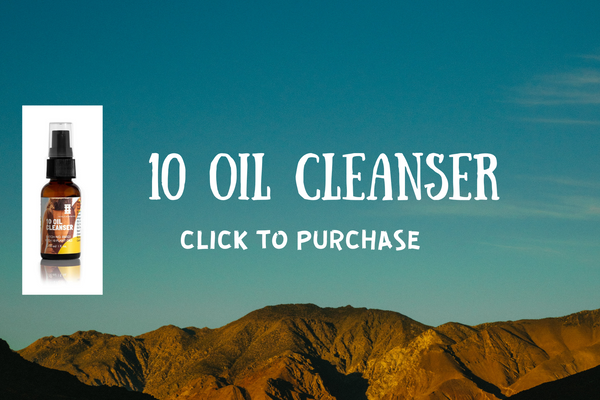10 Oil Cleanser is the first step in a double cleanse eczema skin care routine. 